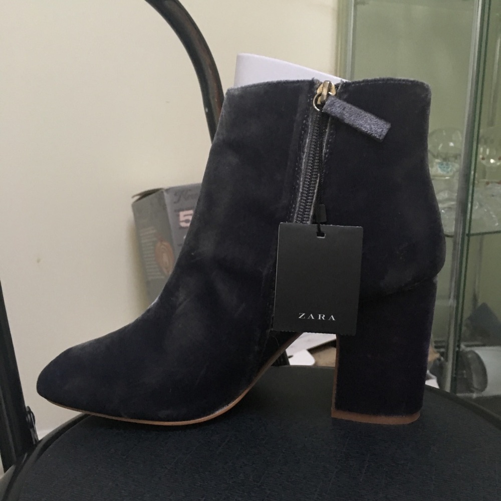 Zara Velvet Booties